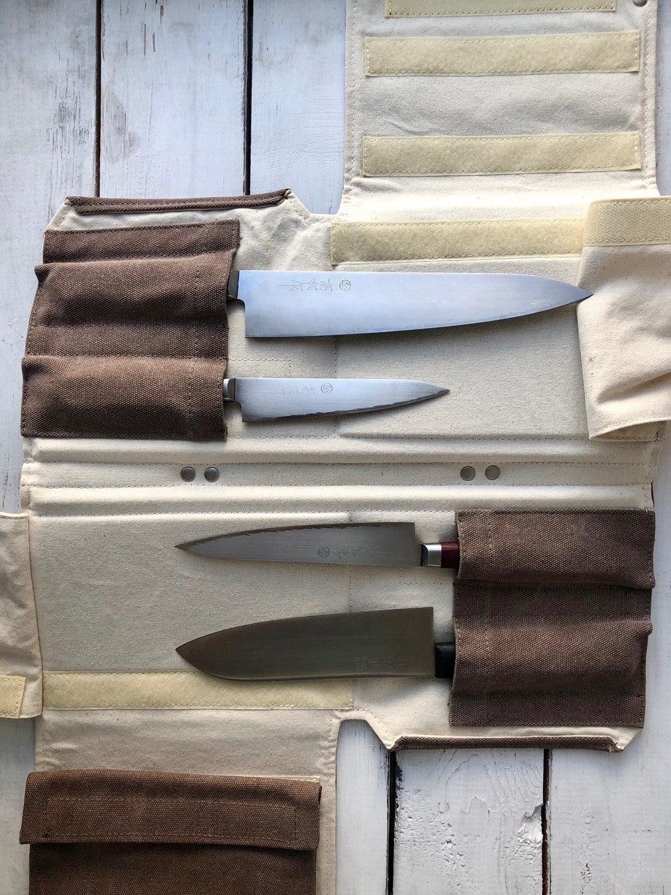 Сумка (скрутка) для 4 кухонных ножей Knife to meet you BAG-QUATTRO от Ножиков