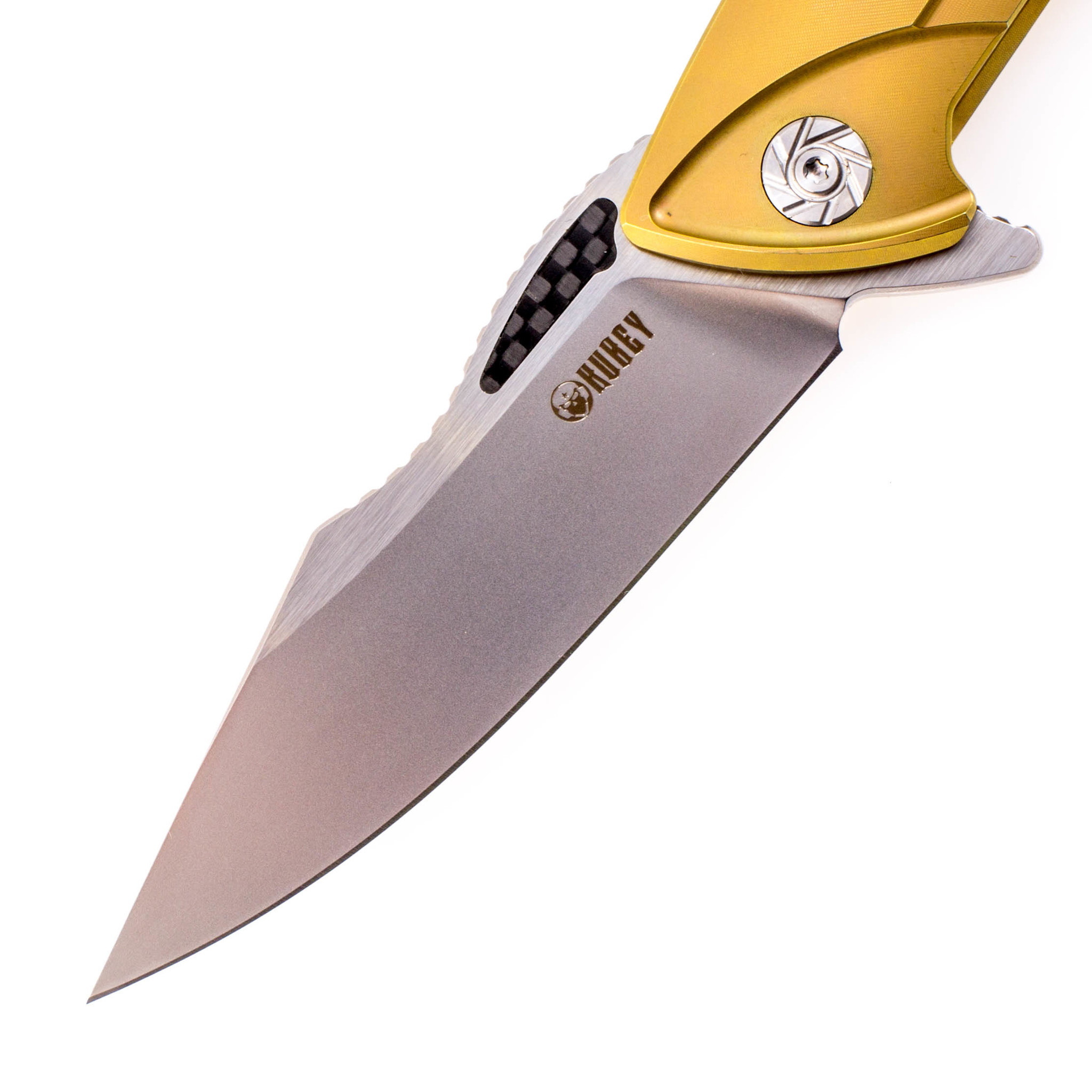 Складной нож Kubey KU204A, сталь S35VN,золотой - фото 3