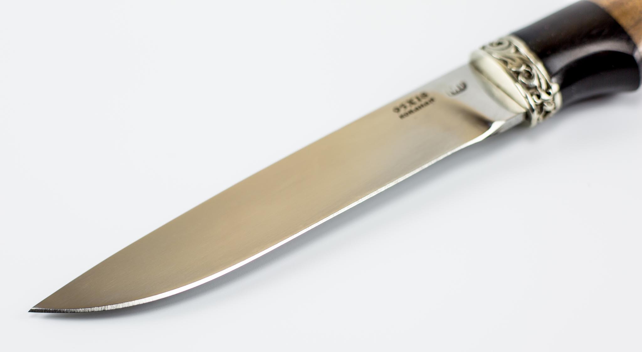 Нож туристический МТ-103, черный граб/платан, кованная сталь 95х18 - фото 4