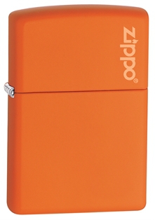 Зажигалка ZIPPO Classic, латунь с покрытием Orange Matte, оранжевый, матовая, 36х12x56 мм, Зажигалки ZIPPO, Подарочные зажигалки