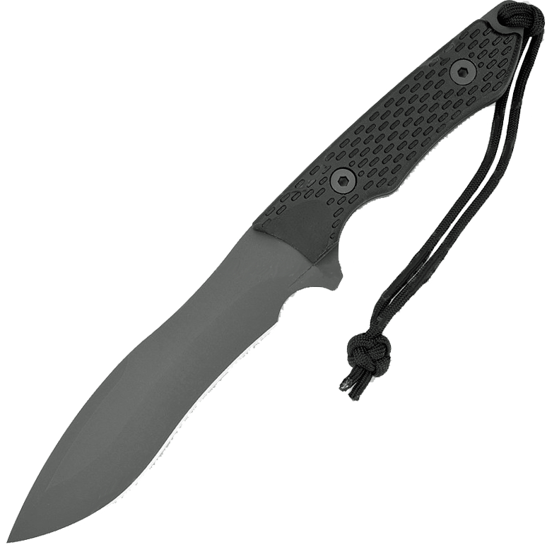 Нож с фиксированным клинком Spartan Blades Ronin Shinto, клинок черный, сталь CPM-S35VN, рукоять черная микарта
