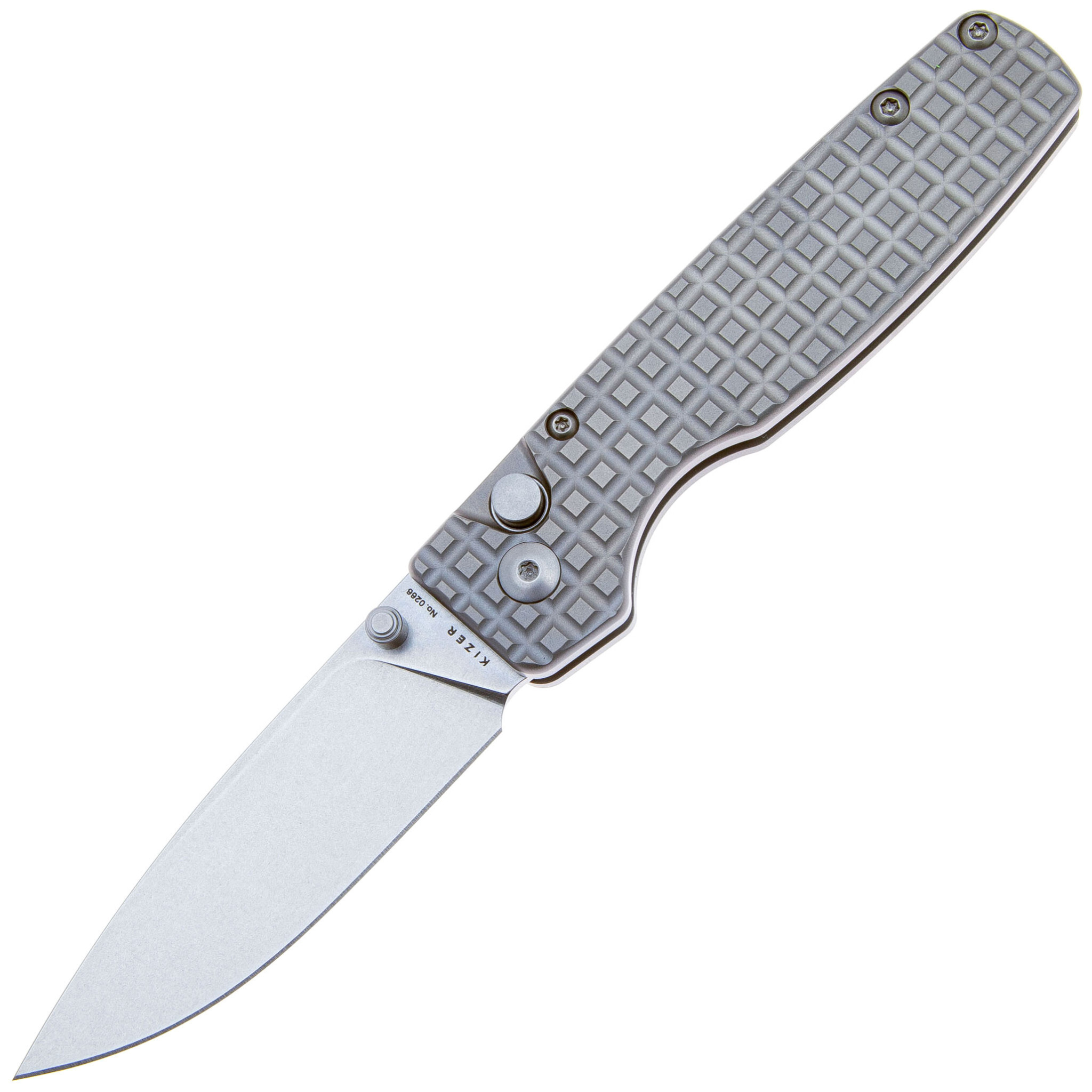 Складной нож Kizer Original XL, сталь CPM S35VN, рукоять титан, серый