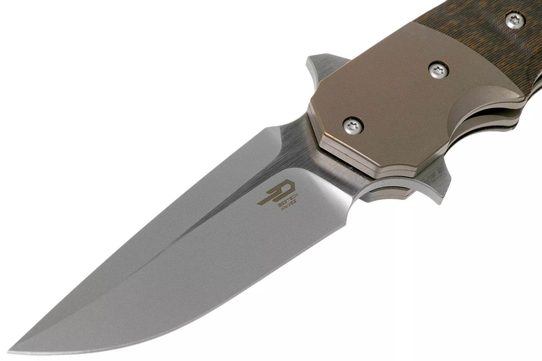 Складной нож Bestech Freefall, сталь S35VN, рукоять титан/черно-оранжевый карбон - фото 4