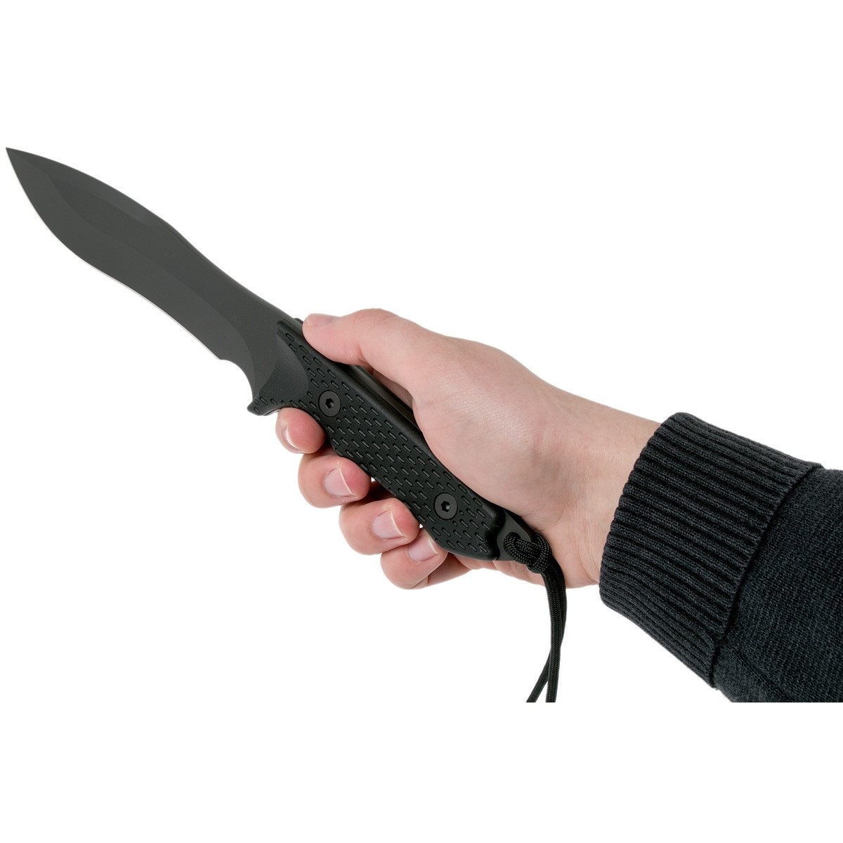 Нож с фиксированным клинком Spartan Blades Ronin Shinto, клинок черный, сталь CPM-S35VN, рукоять черная микарта - фото 7