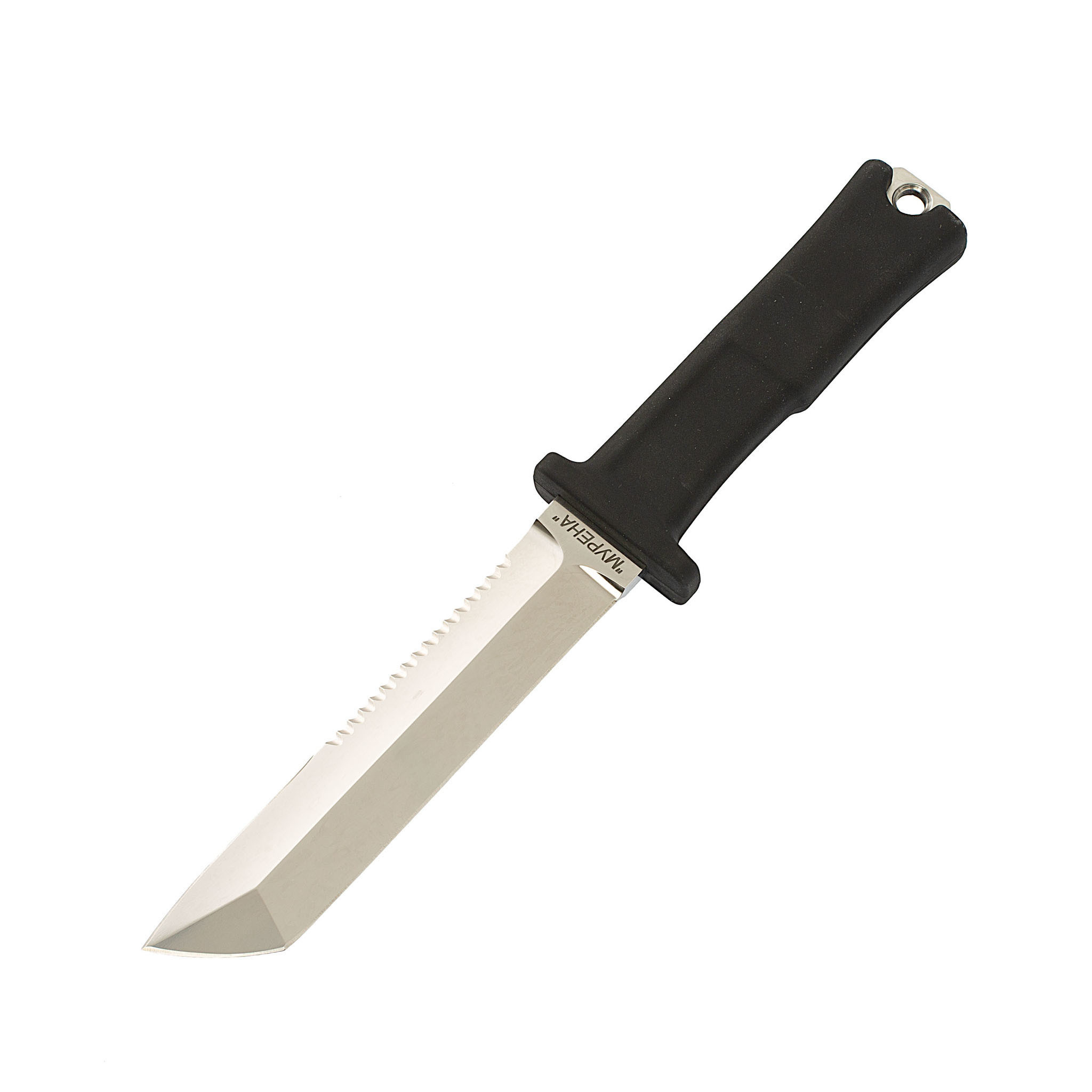 Нож водолазный Мурена, сталь 95х18, рукоять термоэластопласт, пластиковые ножны - фото 2
