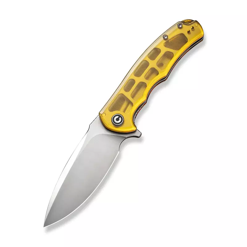 Складной нож Civivi Praxis, сталь 9Cr18MoV, рукоять термопластик, желтый