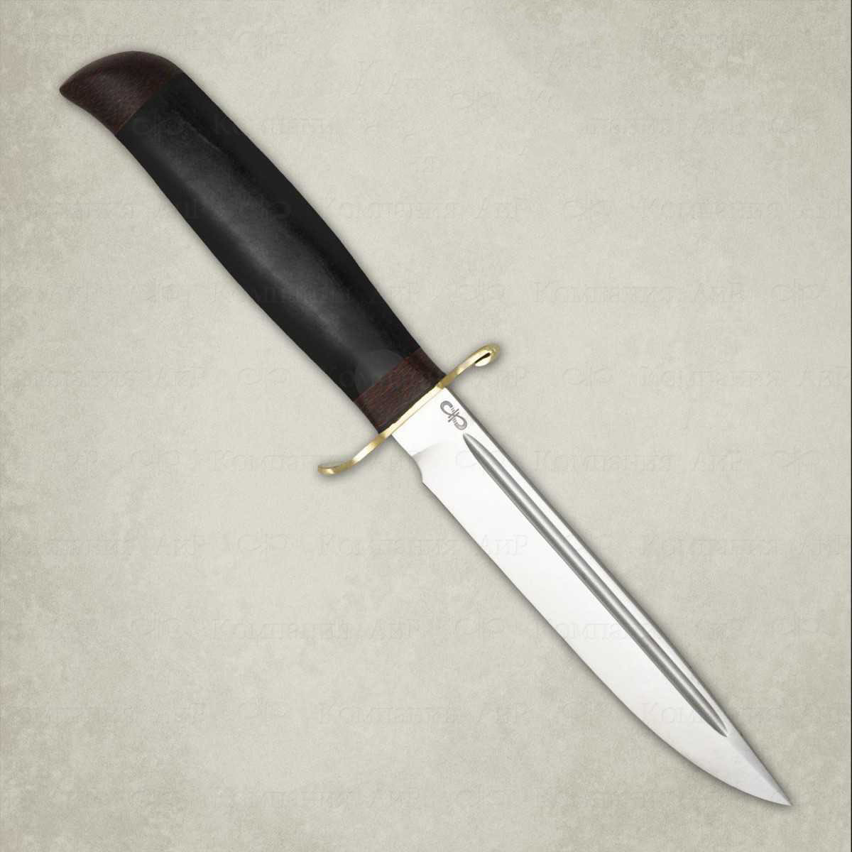 Нож Финка-2 Вача, граб, 95х18, черный топор труд вача