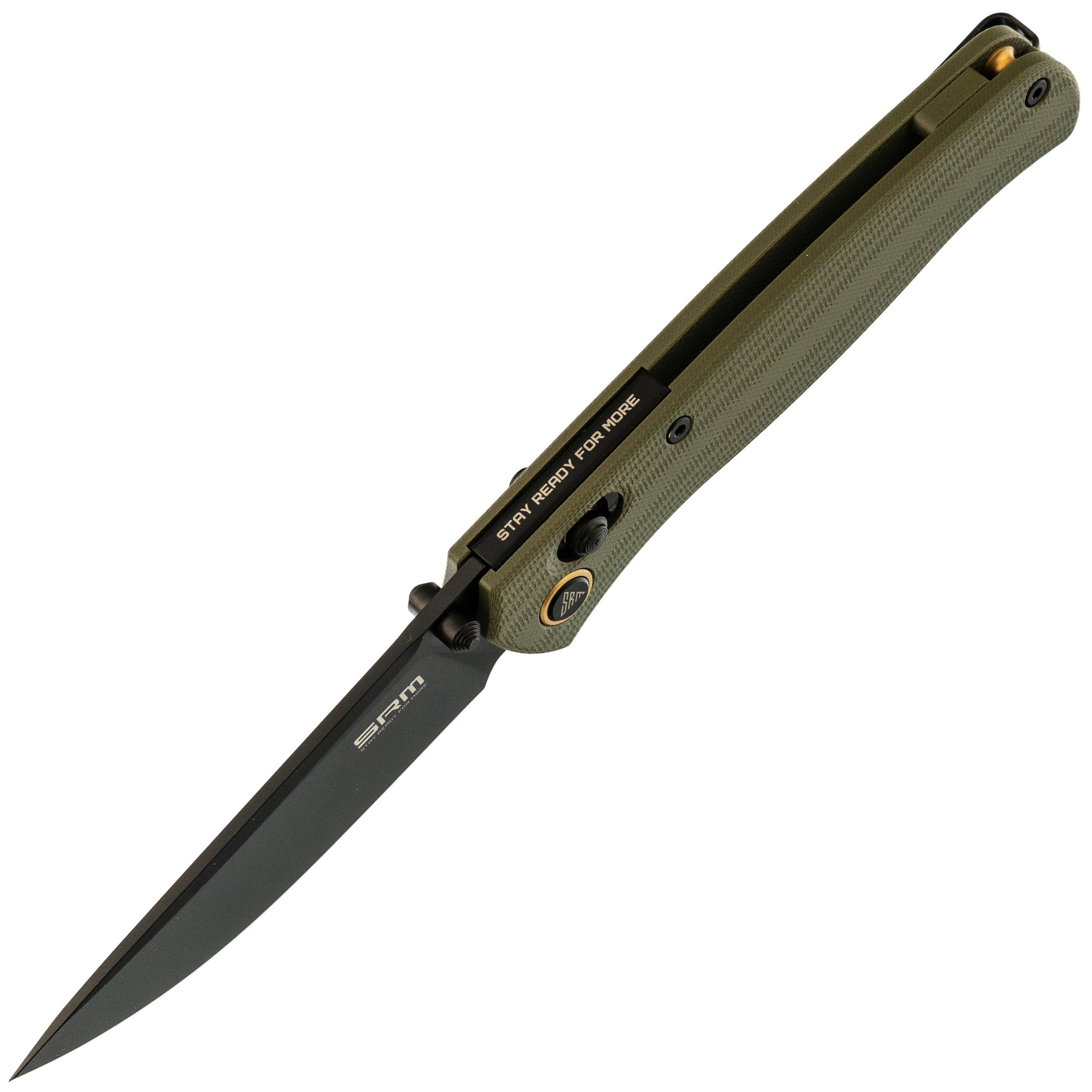 Складной нож SRM 255I-GP, сталь 10Cr15MoV PVD, рукоять OD Green G10 - фото 2