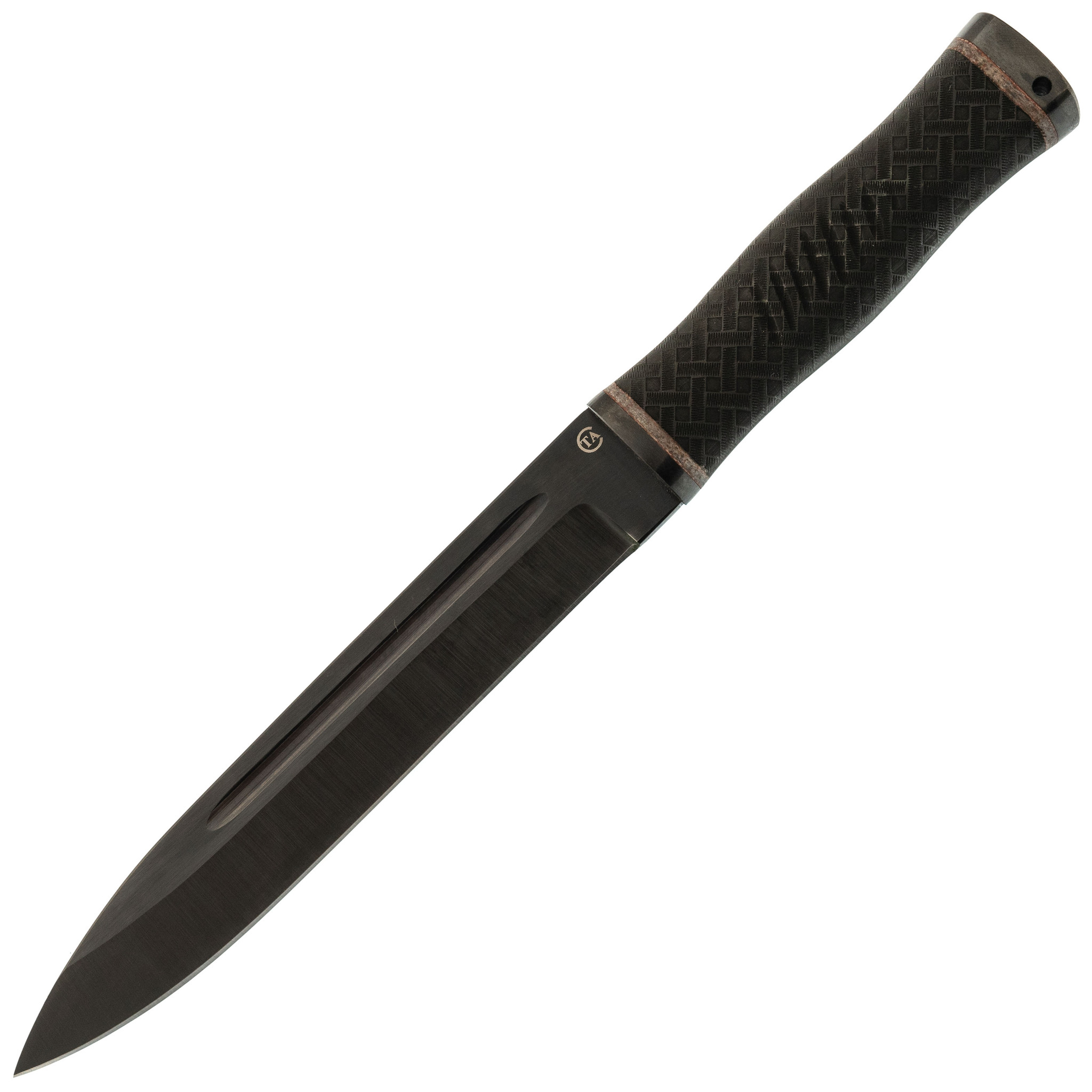 Нож Горец-2, сталь 65Г, резина горец розеум