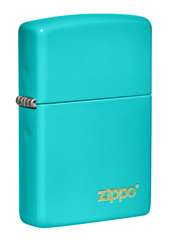 Фото Зажигалка Classic Flat Turquoise ZIPPO Logo
