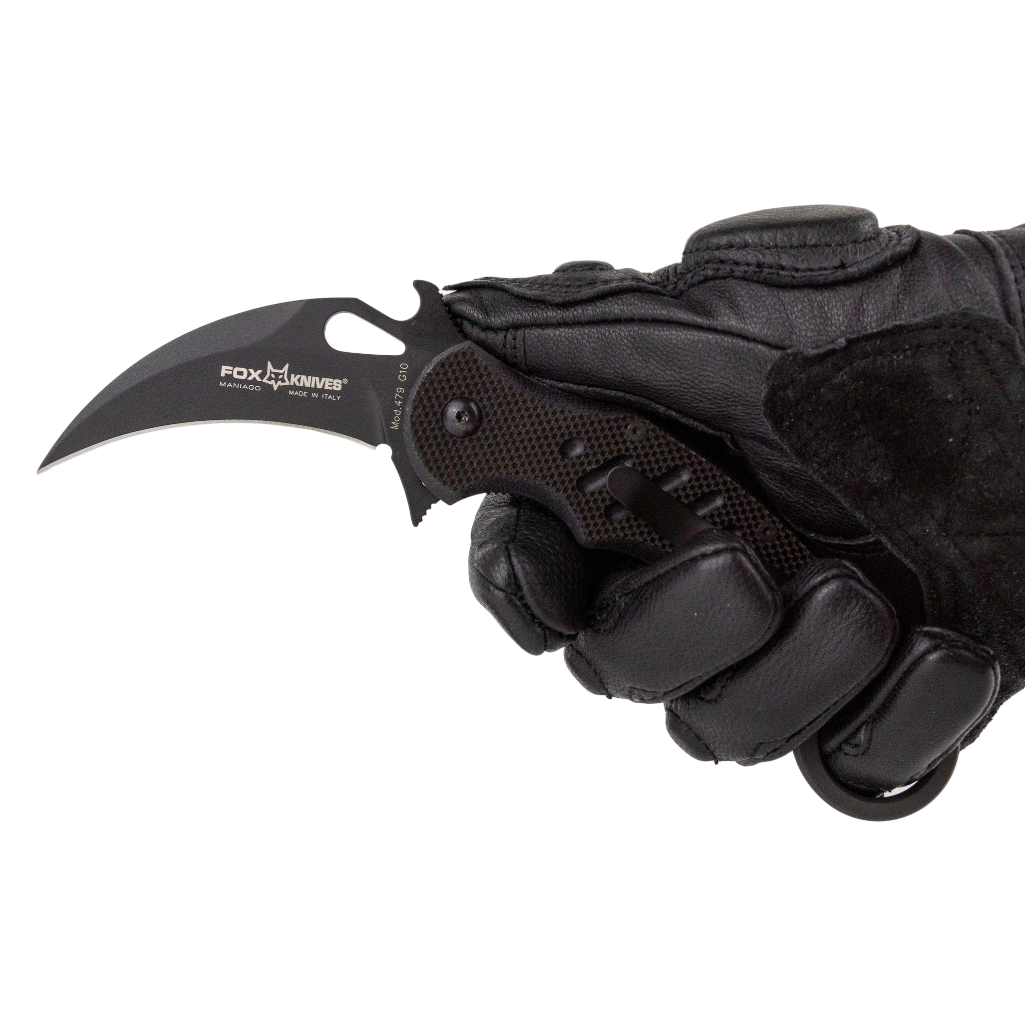фото Складной нож fox karambit, сталь n690, рукоять стеклотекстолит g-10, чёрный