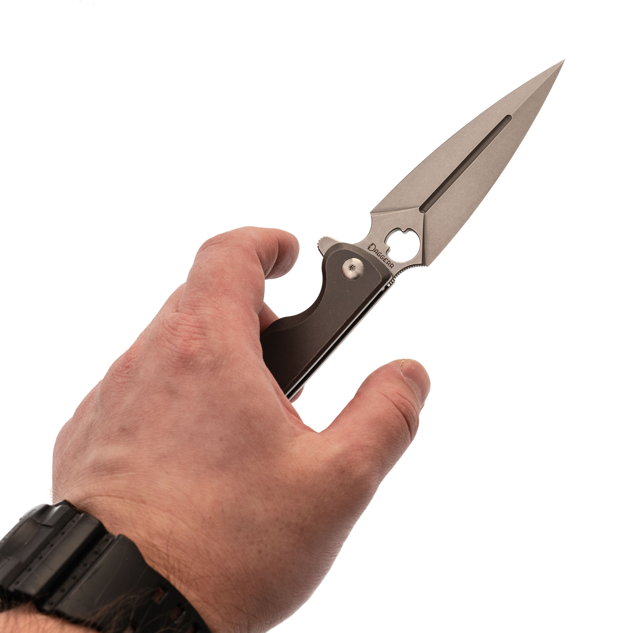Складной нож Dagger Arrow Gray SW, сталь D2, рукоять сталь - фото 9