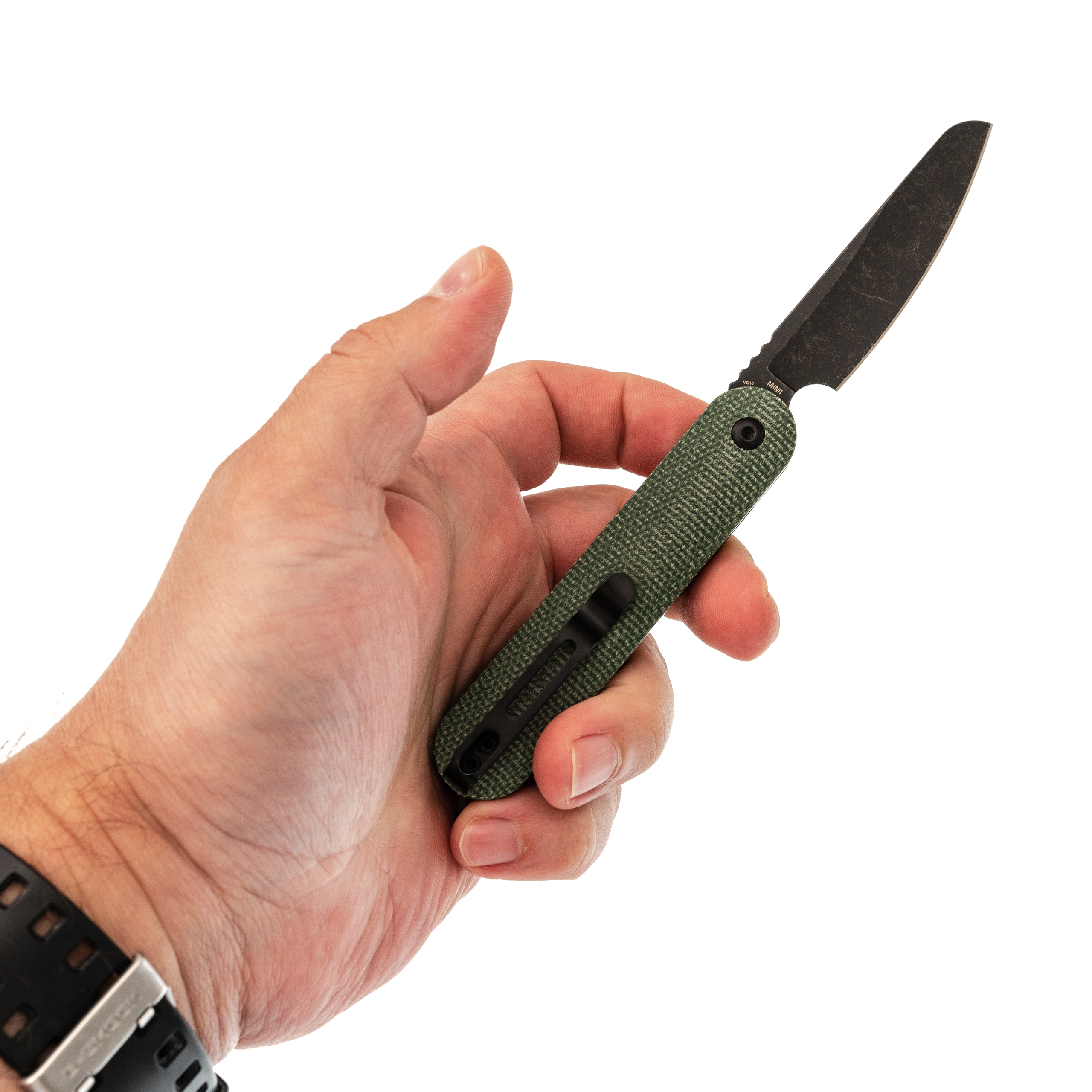 фото Складной нож rapax mimi, сталь vg-10, рукоять микарта, зелёный