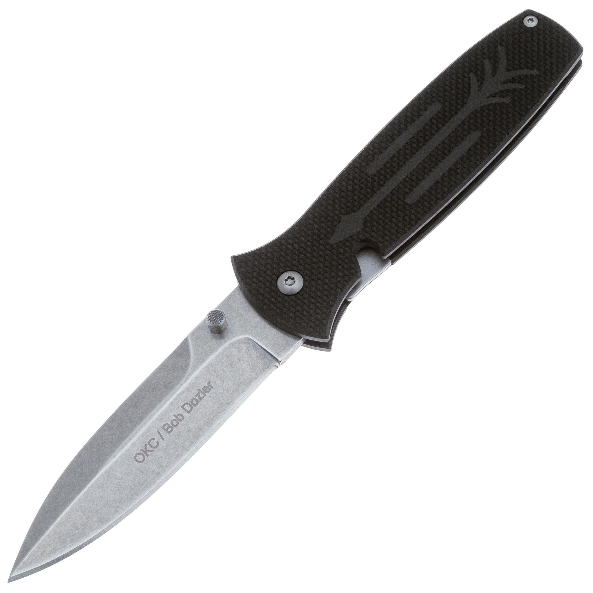 Нож складной Ontario Dozier Arrow 9100, сталь D2, Satin, рукоять G10, black