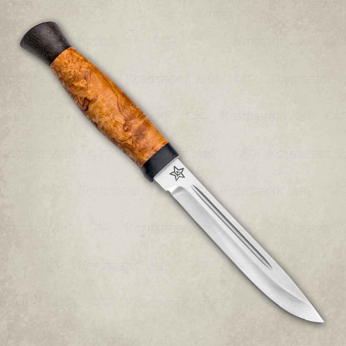 Нож Финка-3, карельская береза, 95х18 нож осетр литой булат баранова карельская береза