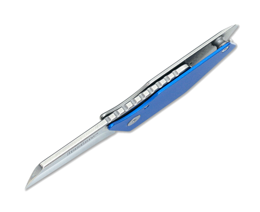 Складной нож Sinkevich Design Pub - KERSHAW 4036BLU, сталь клинка 8Cr13MoV (Stonewashed), рукоять алюминий/сталь, синий - фото 2