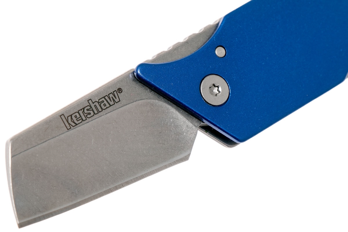 Складной нож Sinkevich Design Pub - KERSHAW 4036BLU, сталь клинка 8Cr13MoV (Stonewashed), рукоять алюминий/сталь, синий - фото 5