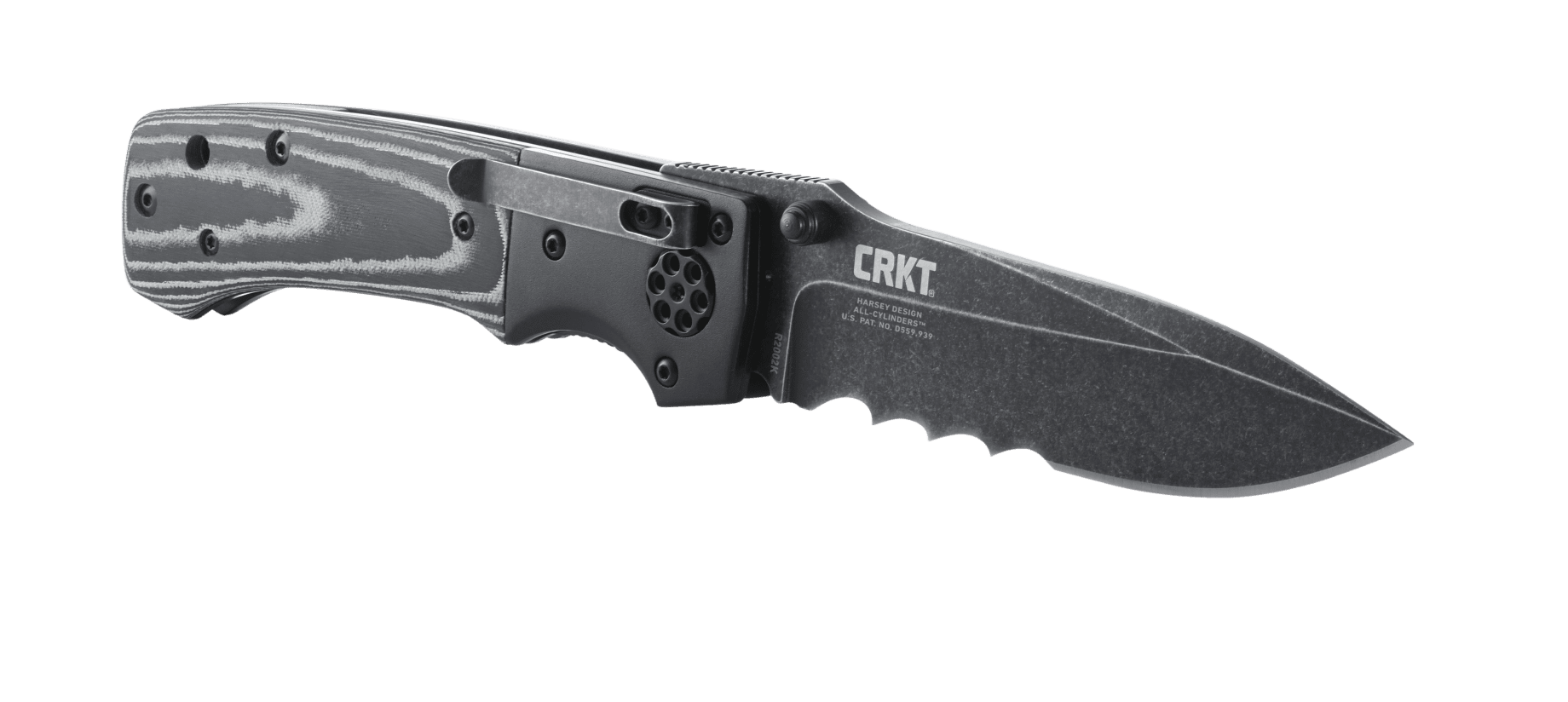 фото Складной нож crkt ruger® all-cylinders™ with veff serrations™, сталь 8cr13mov, рукоять стеклотекстолит g10