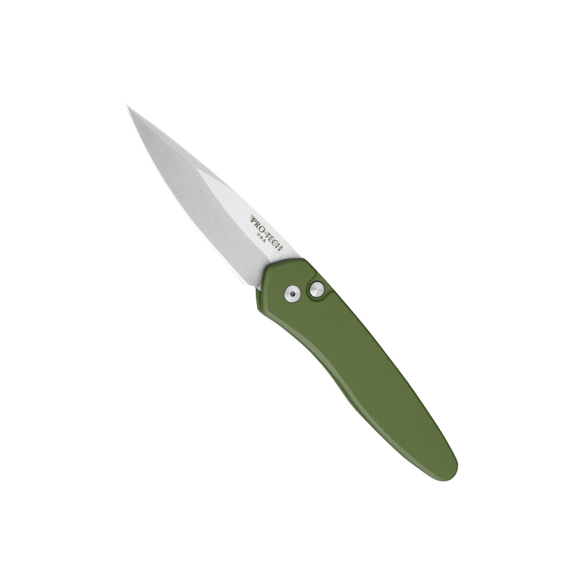 Автоматический складной нож Pro-Tech 3405 – Newport, сталь CPM-S35VN, рукоять зеленый алюминий
