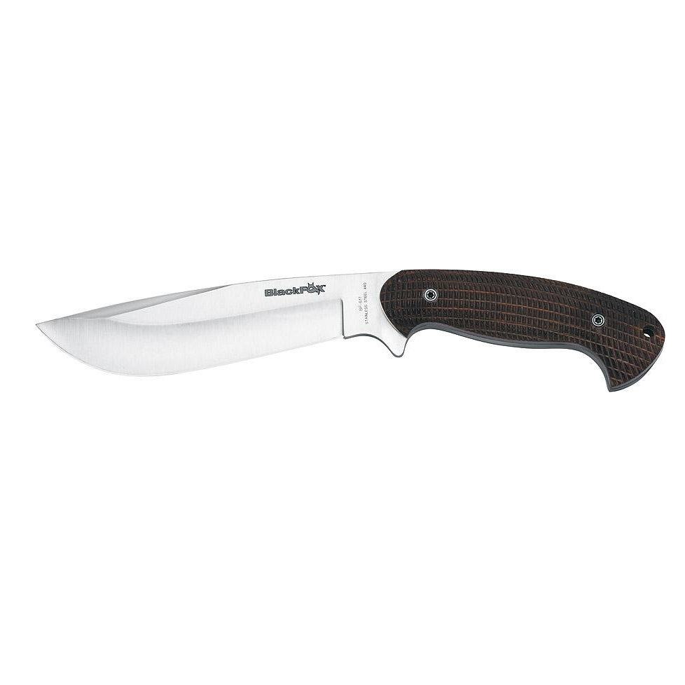фото Нож fox blackfox hunting knife, сталь 440а, рукоять pakka wood, коричневый