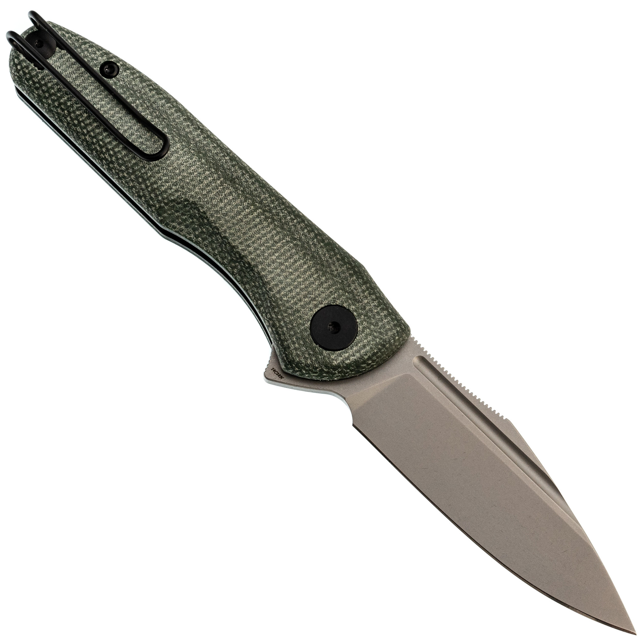Складной нож Trivisa Antliae-04GM, сталь 14C28N, рукоять микарта - фото 3