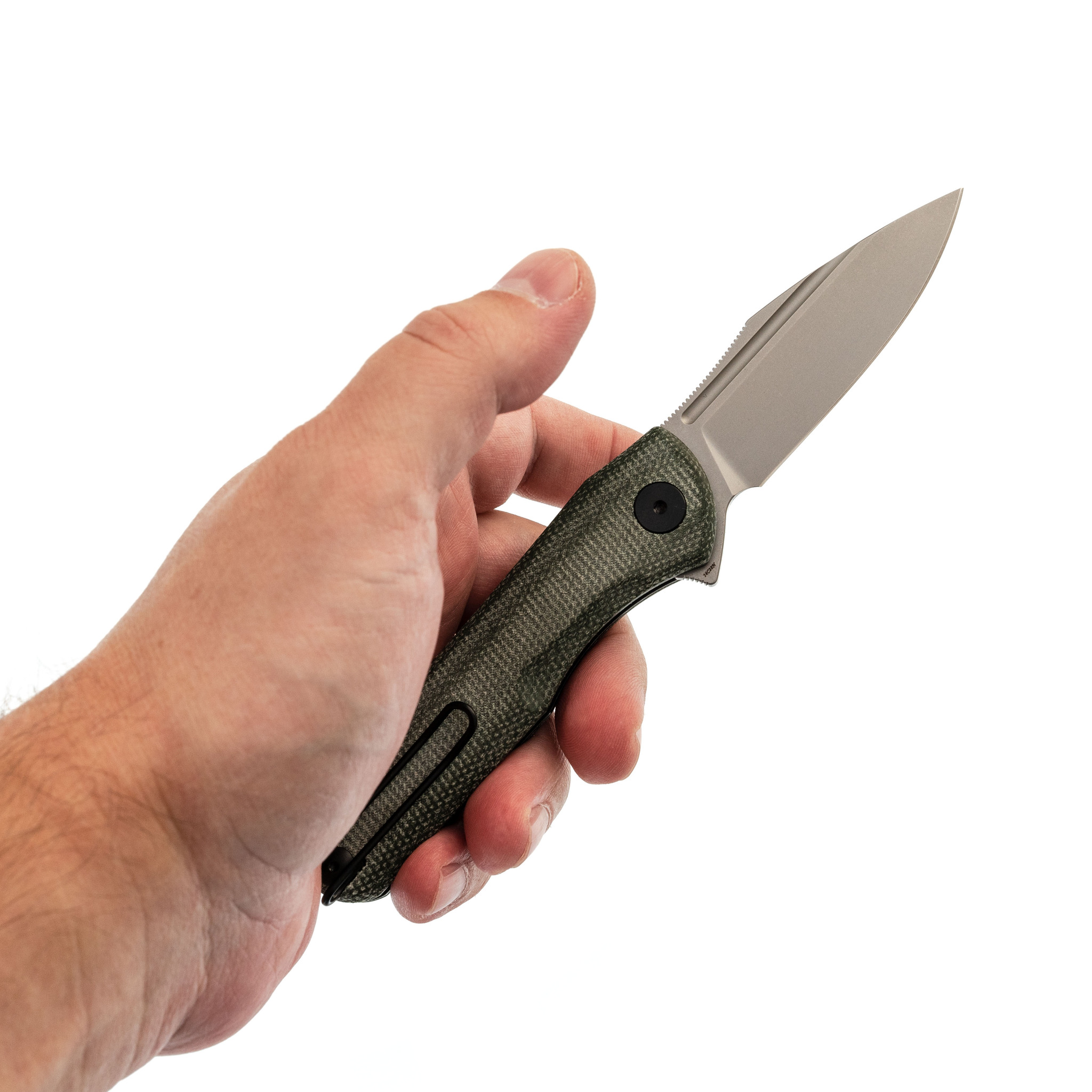 Складной нож Trivisa Antliae-04GM, сталь 14C28N, рукоять микарта - фото 6