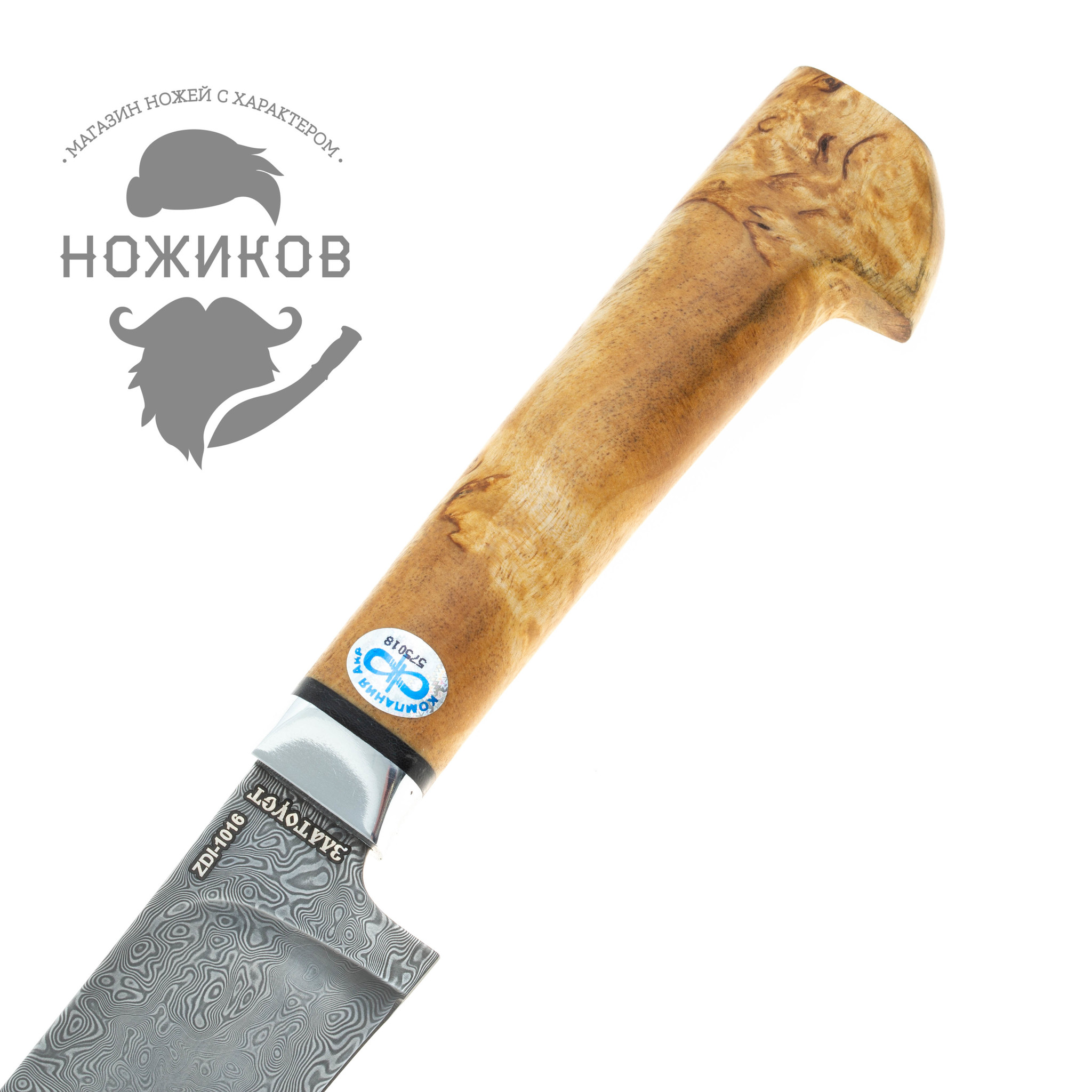Нож разделочный Пчак, ZD 1016, рукоять карельская береза, АиР - фото 2