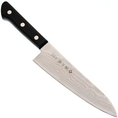 Фото Кухонный Шеф нож Tojiro Western Knife F-332, сталь VG-10, рукоять стабилизированная древесина, черный