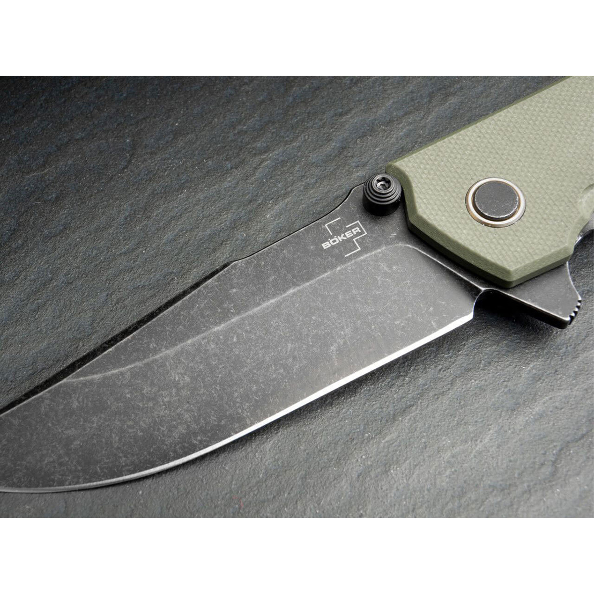 фото Нож складной boker kihon assisted od green, сталь d2, рукоять g10