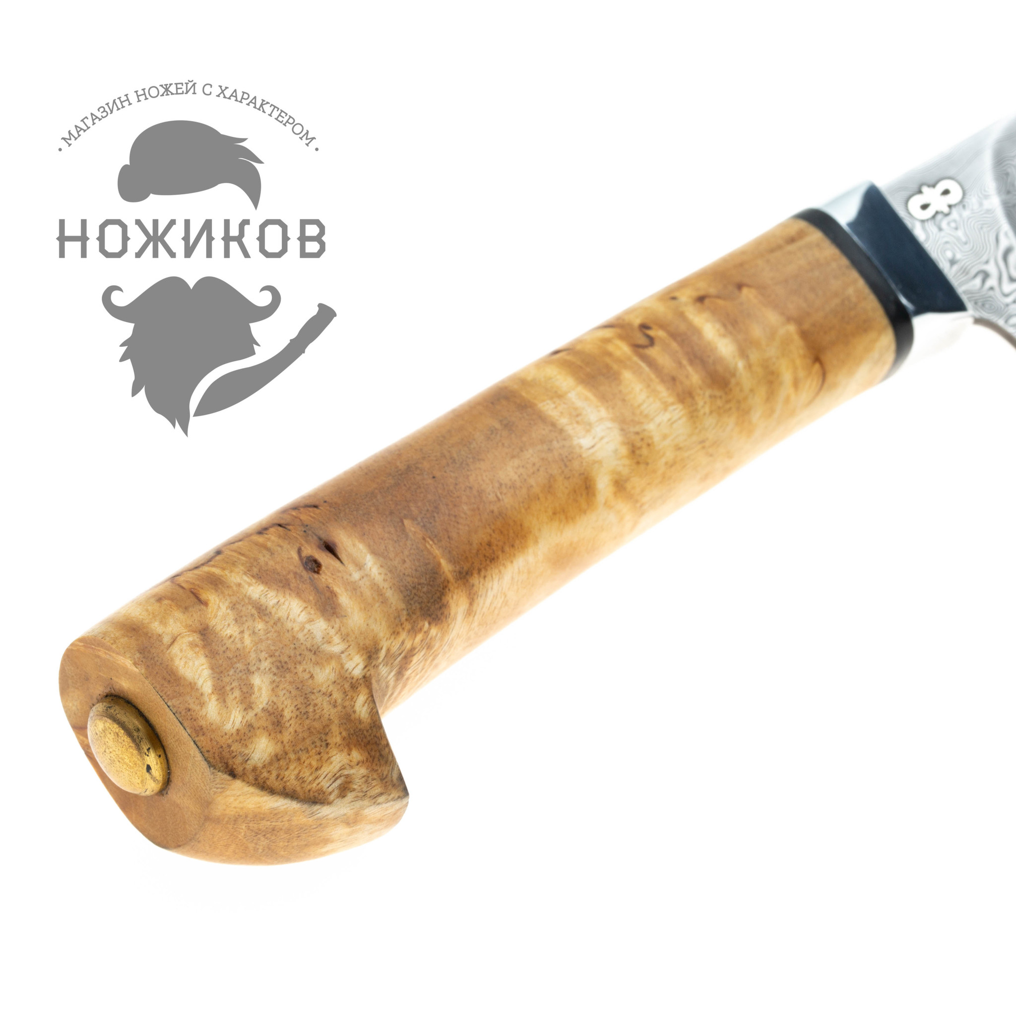 Нож разделочный Пчак, ZD 1016, рукоять карельская береза, АиР - фото 4