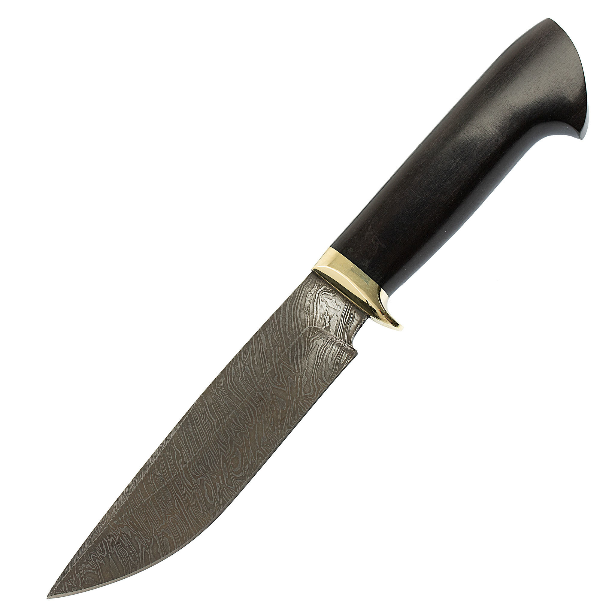 Нож Леший-2, дамасская сталь, граб - фото 1