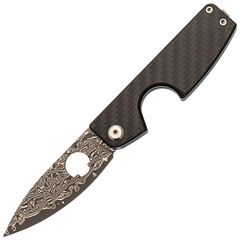 Фото Складной нож для сигар Daggerr Cigarknife, сталь дамаск, рукоять G10/карбон