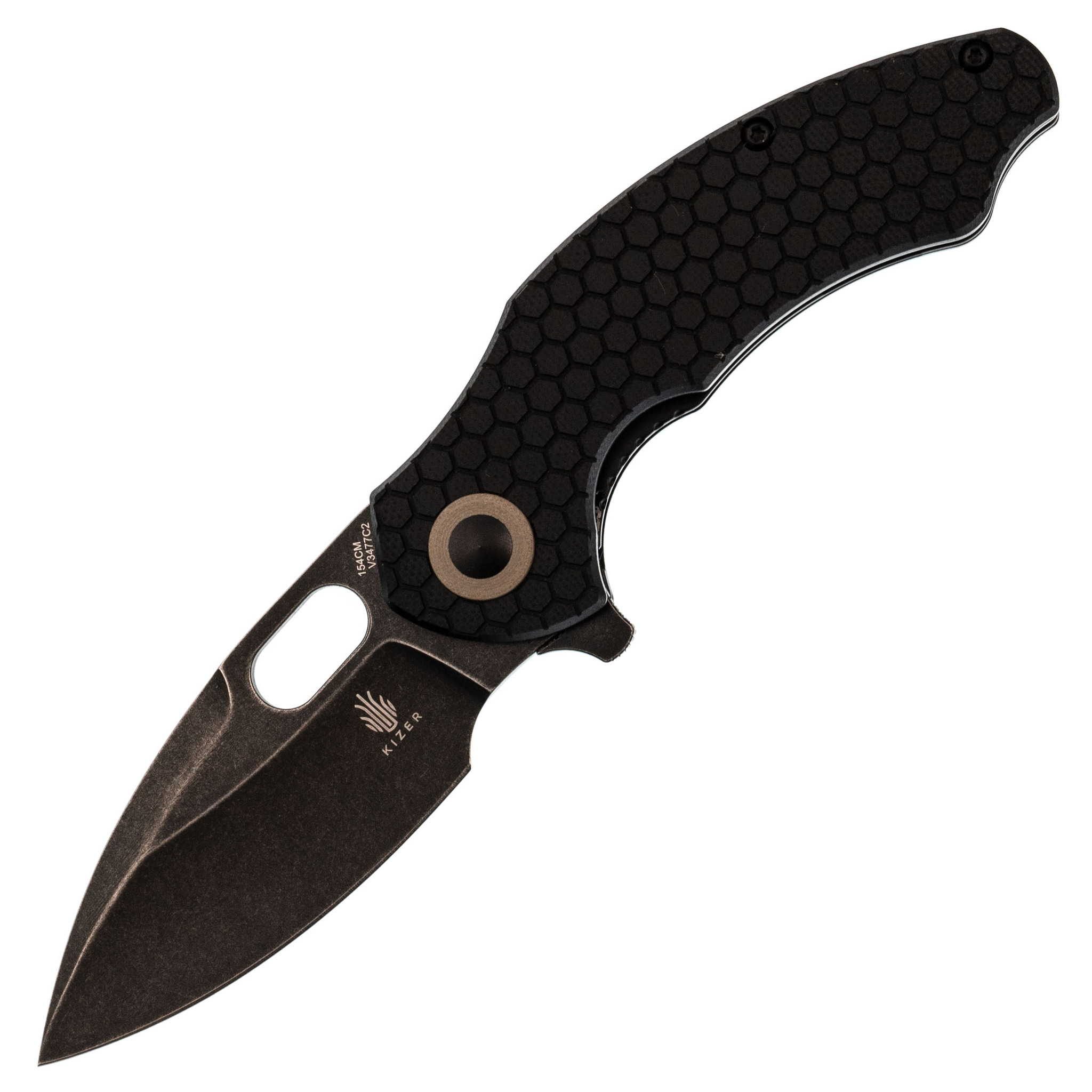 Складной нож Kizer Roach Mini, сталь 154CM, рукоять G10, черный