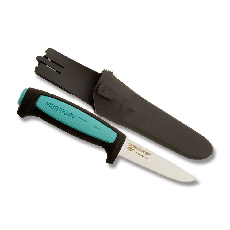 Нож с фиксированным лезвием Morakniv Flex, сталь Sandvik 12C27, рукоять резина/пластик, светло-синий от Ножиков