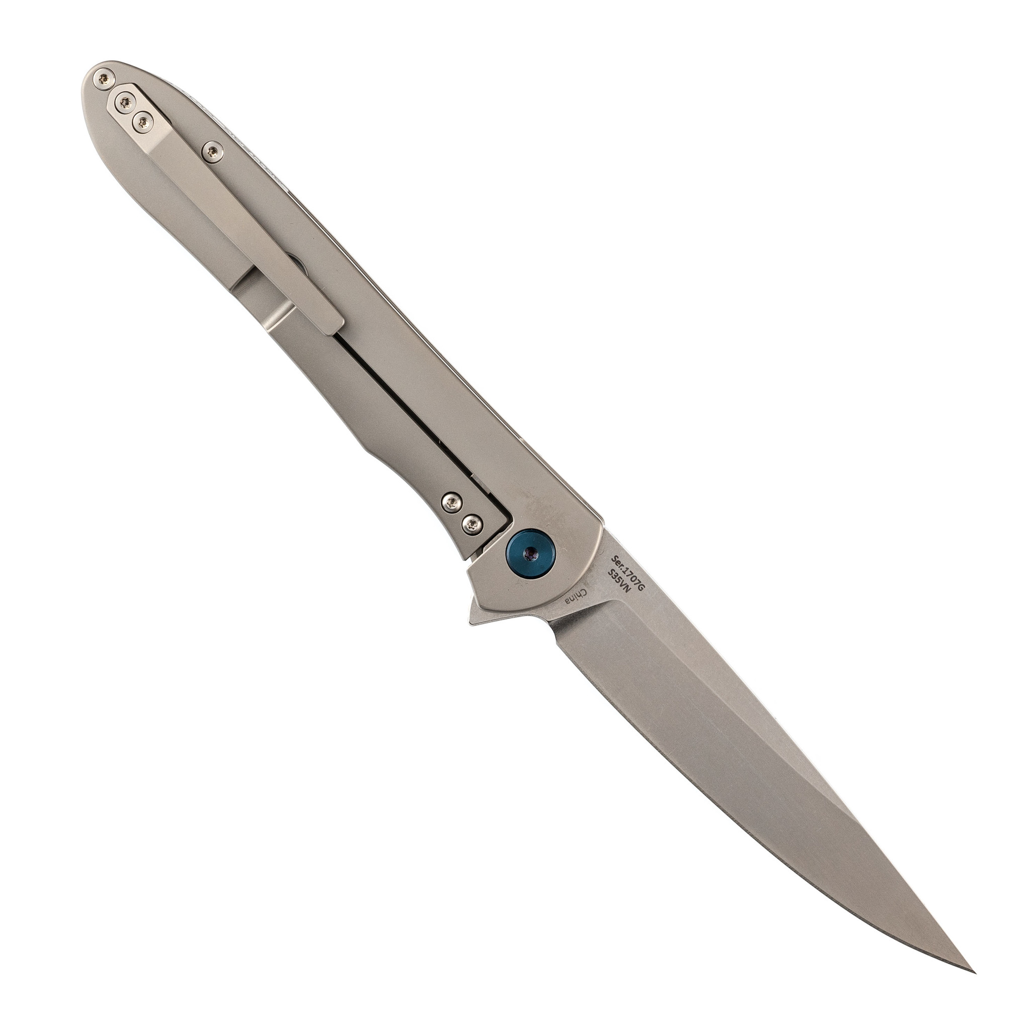 Складной нож Artisan Shark, сталь S35VN, титан - фото 3