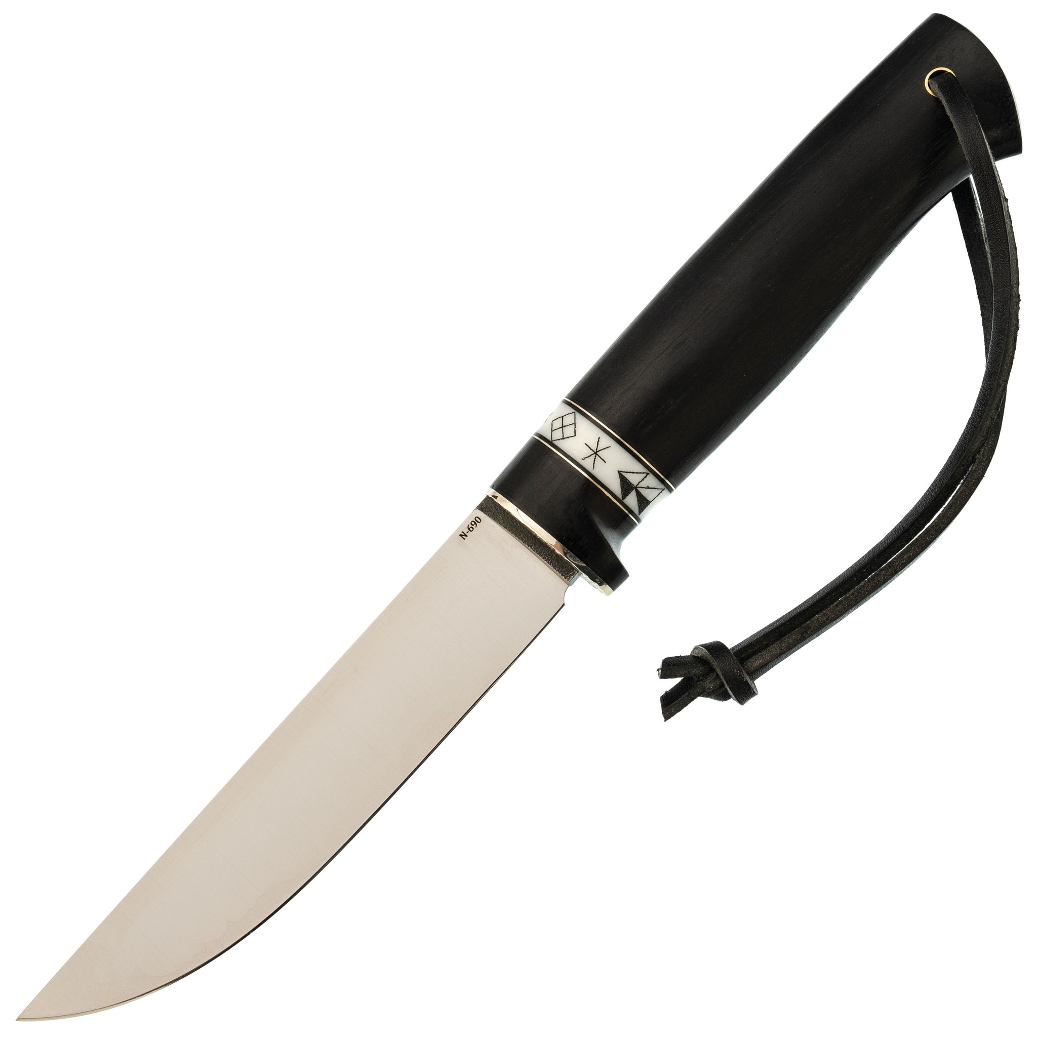 Нож Лиман, сталь М390, карельская береза, рог оленя, скрим-шоу