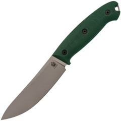 Фото Нож Охотник сталь Х12МФ, рукоять Микарта зеленая