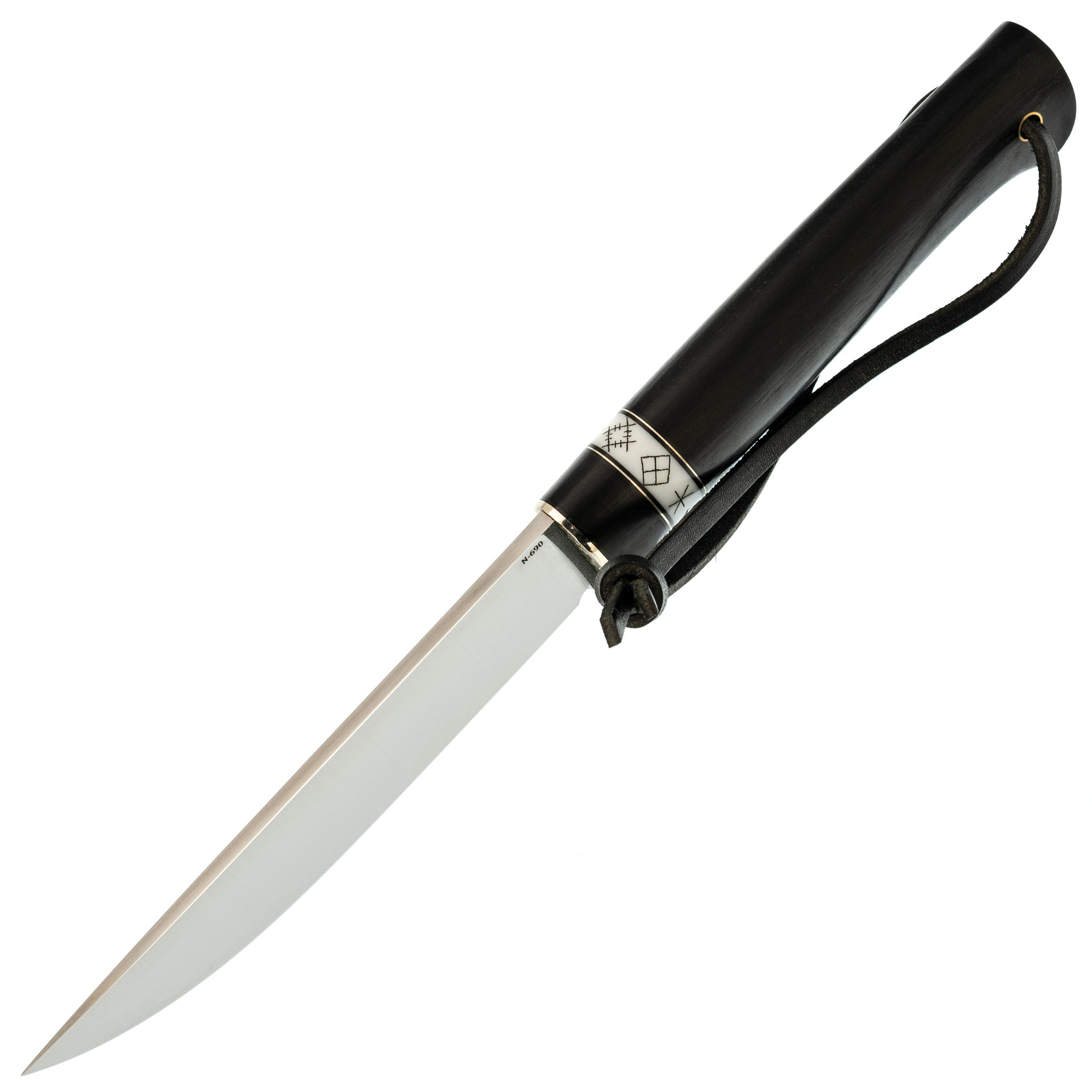 Нож Лиман, сталь М390, карельская береза, рог оленя, скрим-шоу - фото 2