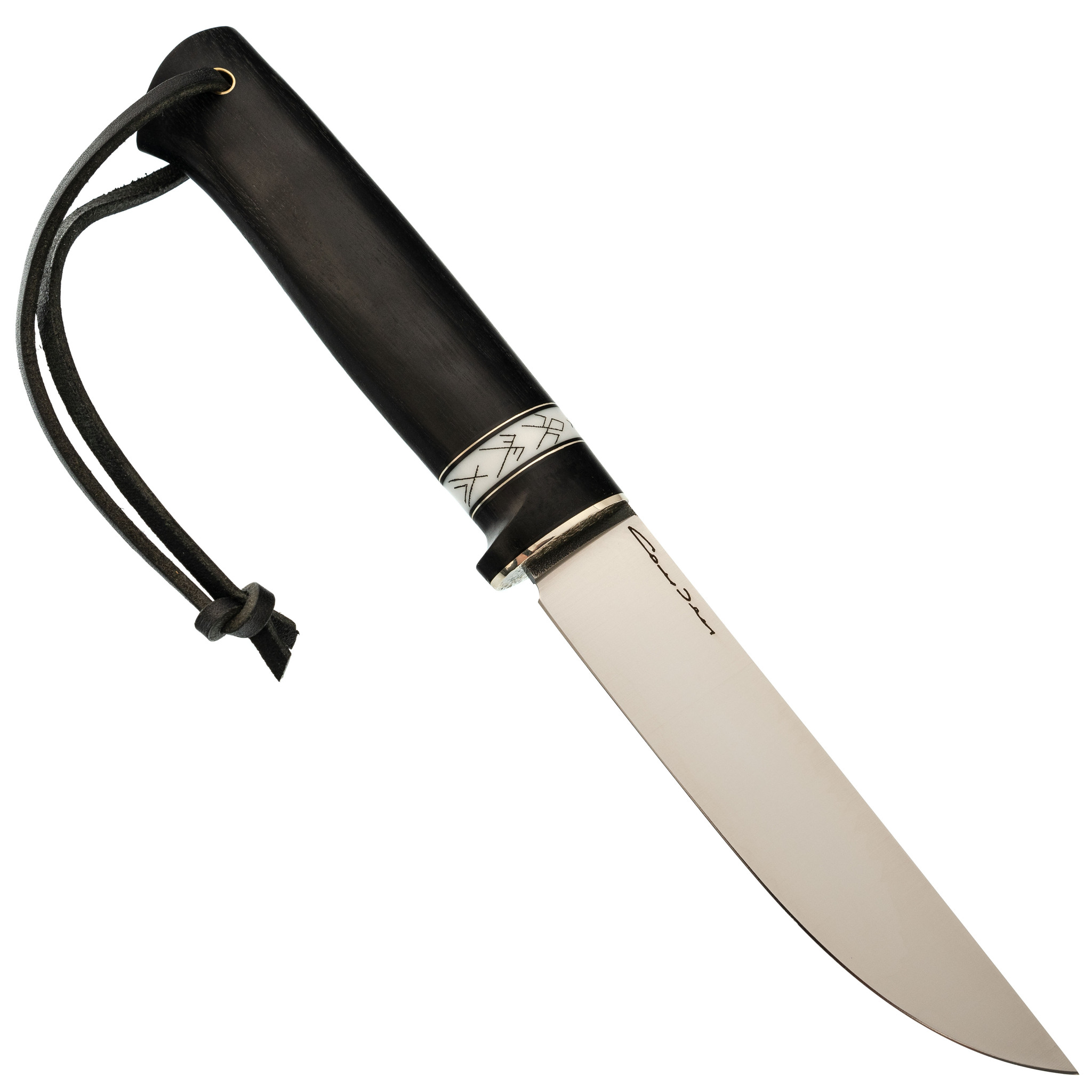 Нож Лиман, сталь М390, карельская береза, рог оленя, скрим-шоу - фото 3