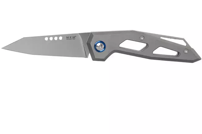 Складной нож MKM Knives Edge, сталь M390, рукоять титан, серый