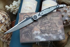 Фото Складной нож Reptilian Билли Бонс-04, сталь VG-10, рукоять G10/сталь