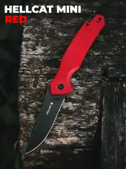 Фото Складной нож Mr.Blade Hellcat Mini blackwash, сталь VG-10, рукоять Red G10