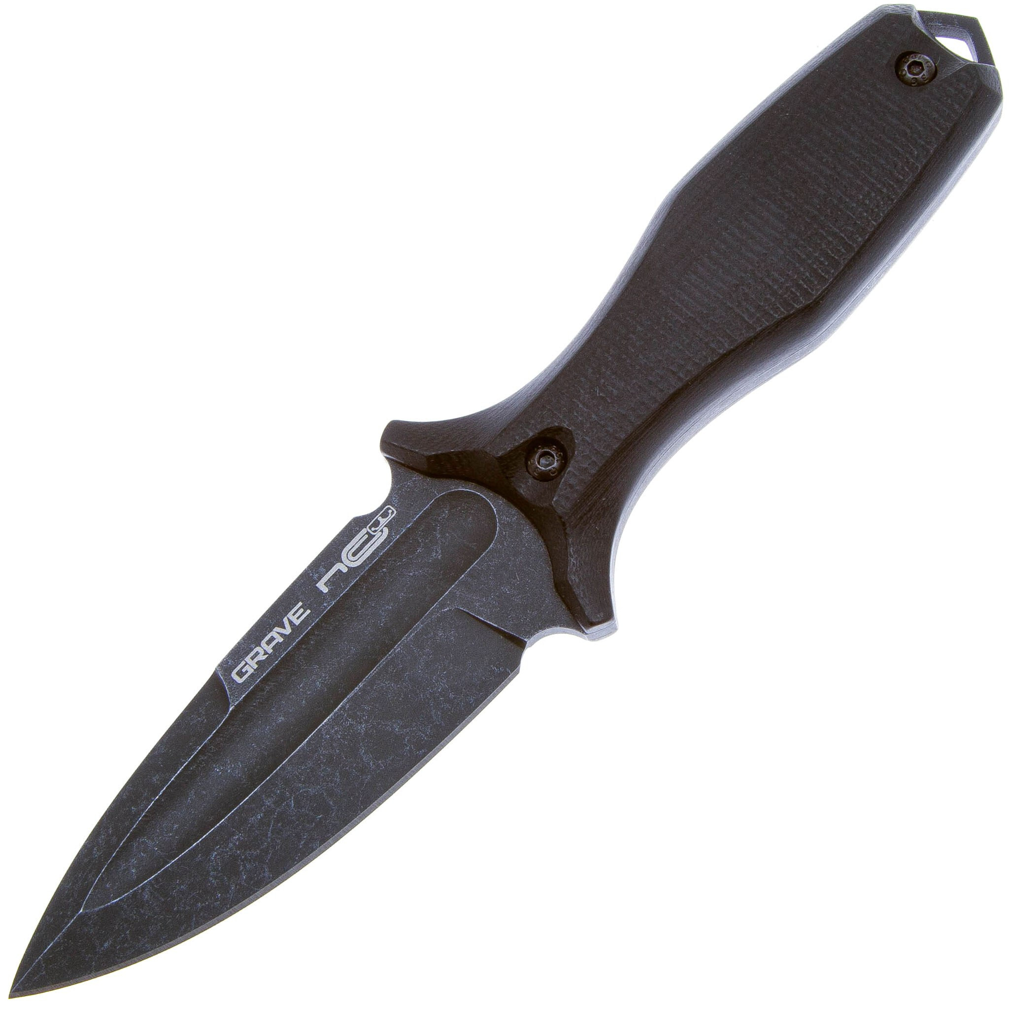 Нож N.C.Custom Grave, сталь AUS-10, рукоять Black G10
