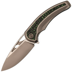 Фото Складной нож TUOTOWN Whale, сталь M390, рукоять титан, Jungle Wear карбон