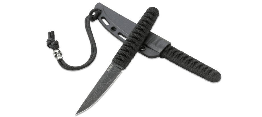 фото Нож с фиксированным клинком crkt obake, сталь 8cr14mov, рукоять паракорд