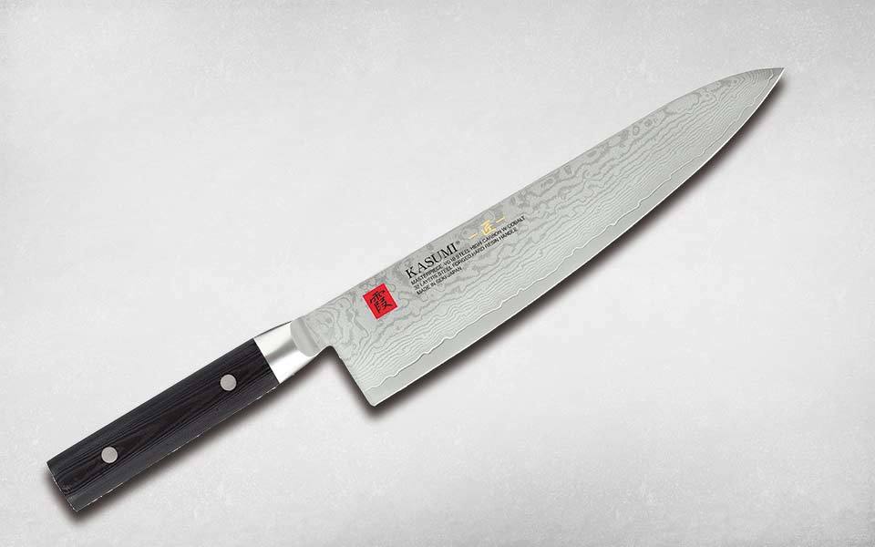 фото Нож кухонный шеф 240 мм kasumi 98024, сталь vg-10, рукоять микарта