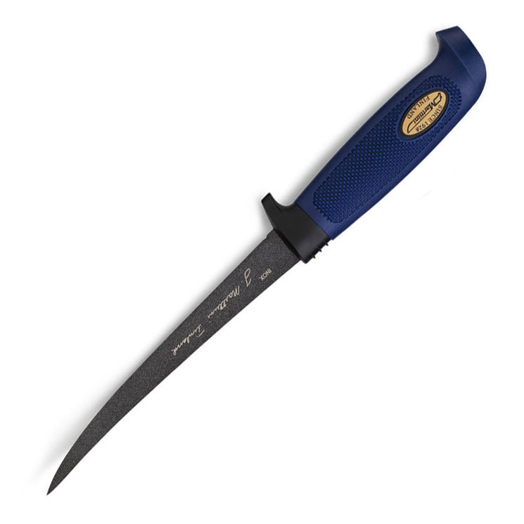 Нож филейный Marttiini, сталь X20Cr13 Martef, рукоять резина, синий