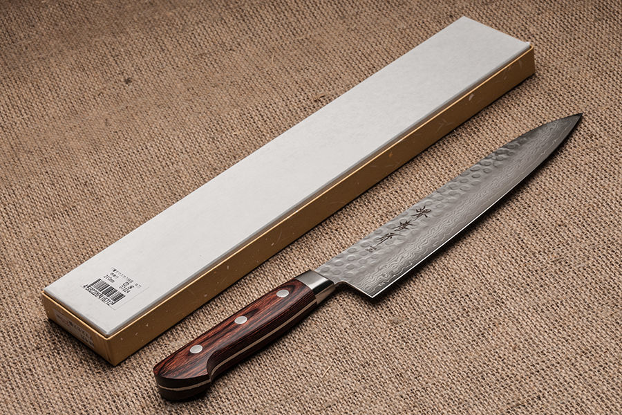 Нож Шефа Sakai Takayuki 07224 210 мм, сталь VG-10, Damascus, 17 слоев, дерево - фото 7