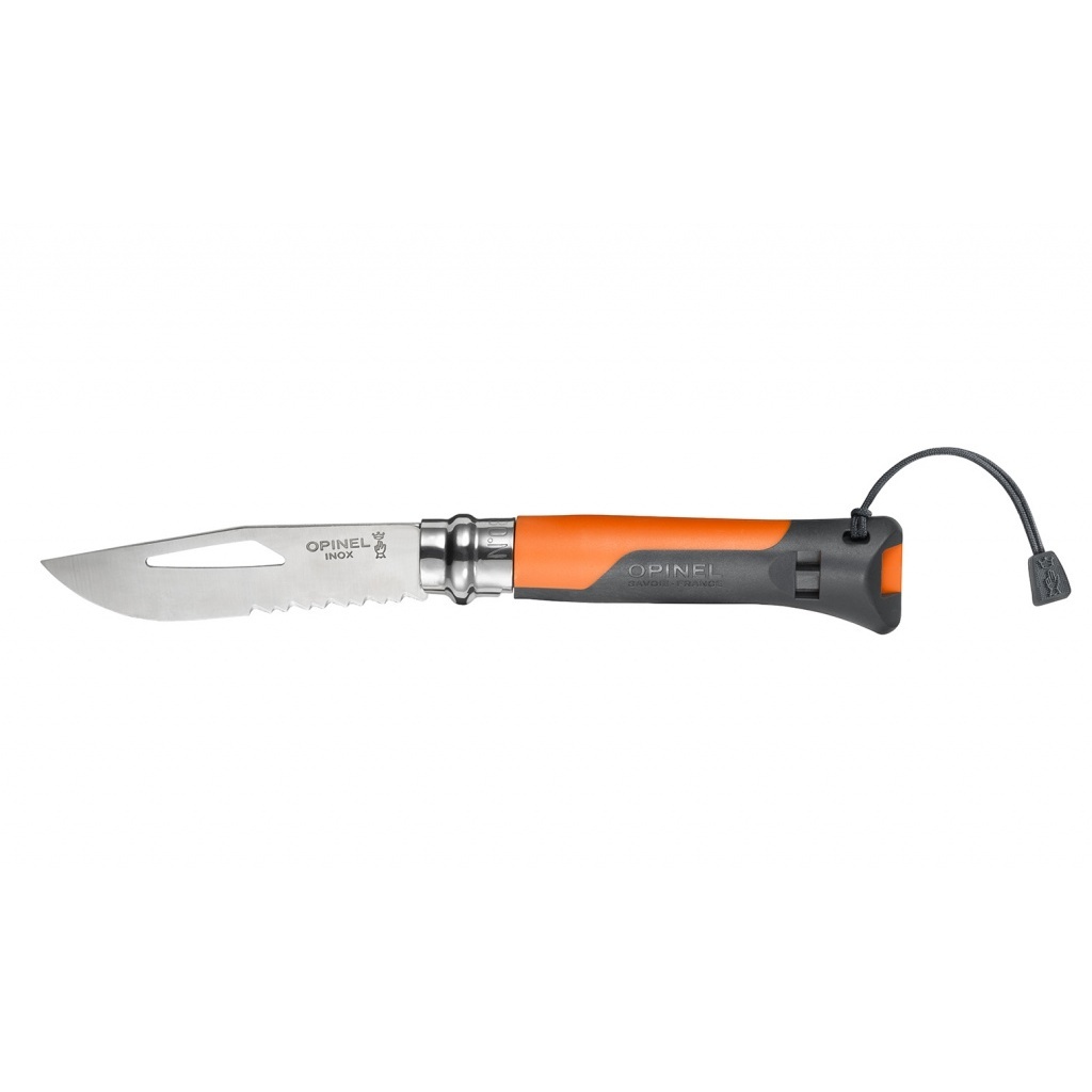 Нож складной Opinel №8 VRI OUTDOOR Orange, сталь Sandvik 12C27, рукоять термопластик, оранжевый, 001577 - фото 2