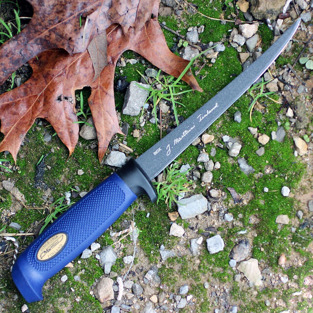Нож филейный Marttiini Martef 6", сталь X20Cr13, рукоять резина, синий от Ножиков
